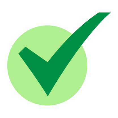 ✓